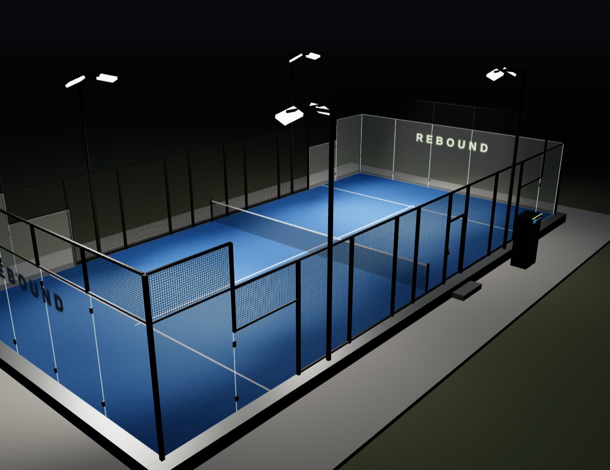 REBOUND · Azul Pro · RAL 9005 · noche